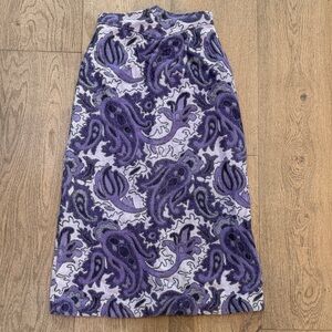 🌱VTG Union Tag F.A. Chatta 70’s Purple Paisley Skirt Size Small Skirt-Great Con.